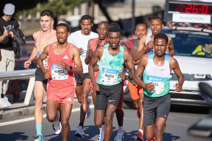 Cabeza de carrera en la 47ª edición del Zurich Rock 'N' Roll Running Series, a 27 de abril de 2025, en Madrid (España).