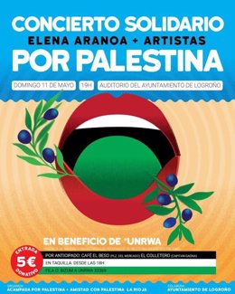 Elena Aranoa, junto a otras y otros artistas solidarios con Palestina, ofrecerán un concierto benéfico en el Auditorio Municipal de Logroño