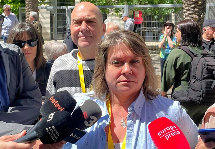 La presidenta de ERC Barcelona, Creu Camacho, y el secretario general, Miquel Colomé