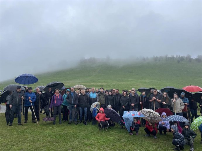 Acto institucional de apertura de los pastos en Gorosmendi (Gipuzkoa)