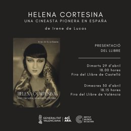 Una nueva edición del libro sobre pionera cineasta Helena Cortesina llega a las ferias de València y Castelló 