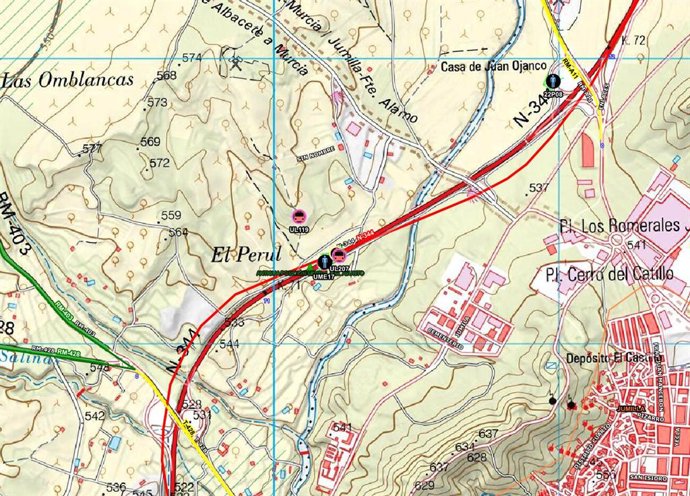 Lugar en el que se ha producido el siniestro, en el mapa