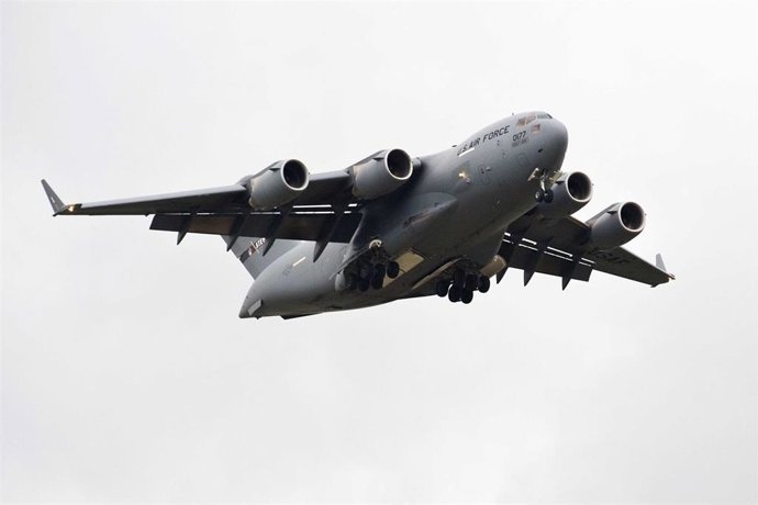 Archivo - Una aeronave de la Fuerza Aérea de Estados Unidos