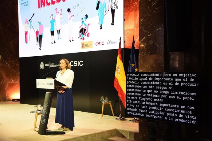 Archivo - La presidenta del Consejo Superior de Investigaciones Científicas (CSIC), Eloísa del Pino, inaugura el II Congreso de Ciencia Inclusiva