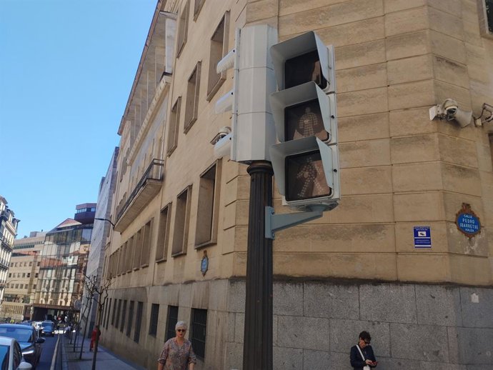 Semaforo bat itzalita Bilbon