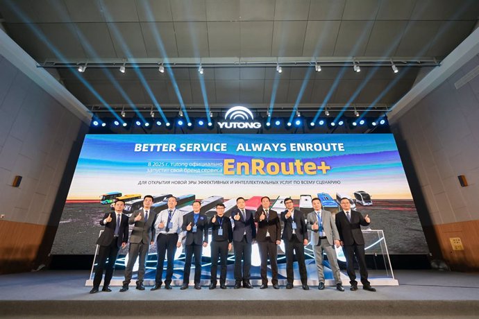 Yutong Launches EnRoute+ Global Service Brand with Central Asian Clients and Media.