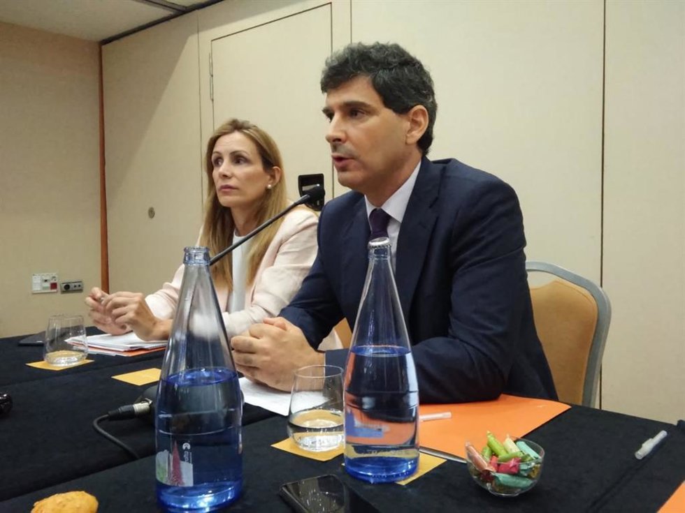 Archivo - El director de Operación de Red Eléctrica de España en Canarias, Eduardo Prieto, durante una rueda de prensa en Tenerife