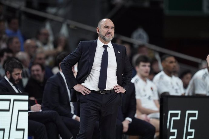 Chus Mateo durante un partido del Real Madrid
