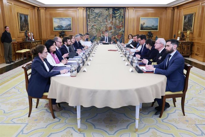 Reunión del Consejo de Seguridad Nacional, en el Palacio de La Zarzuela, a 24 de abril de 2025, en Madrid (España). 