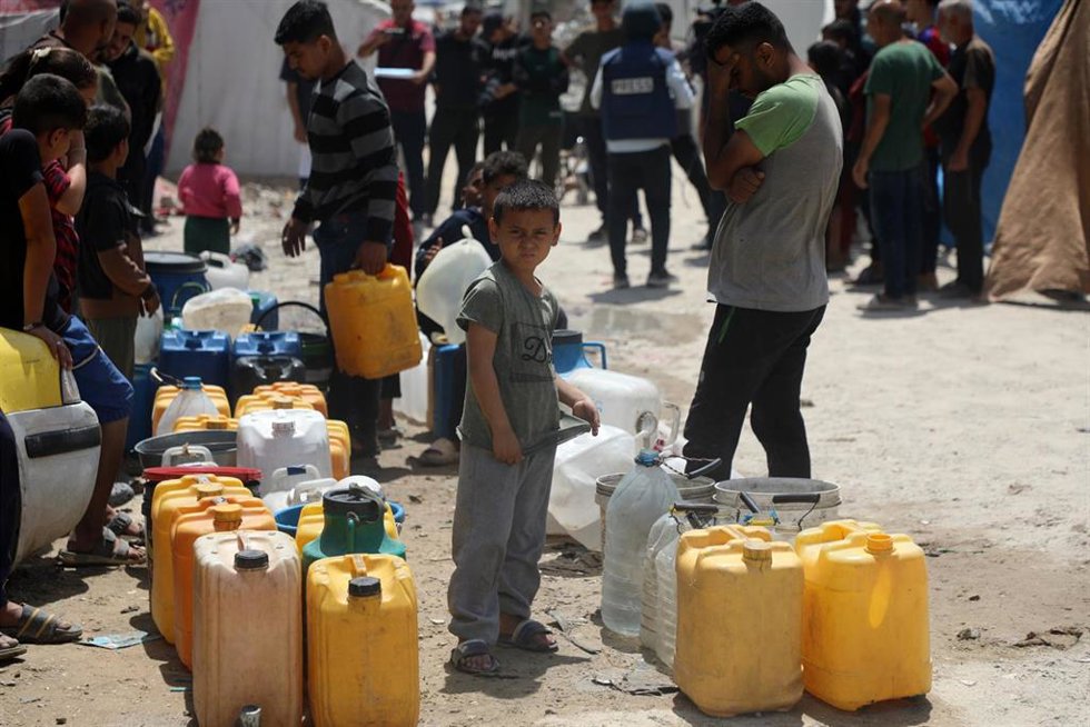 Un niño palestino en Yabalia, en el norte de la Franja de Gaza
