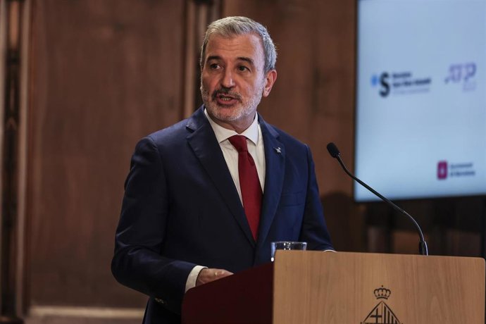 Archivo - Jaume Collboni, Mayor of Barcelona speaks during the presentation of the ATP 500 Barcelona Open Banc Sabadell - 72nd Conde de Godo Trophy to be held April 12-20 at the Real Club de Tenis Barcelona