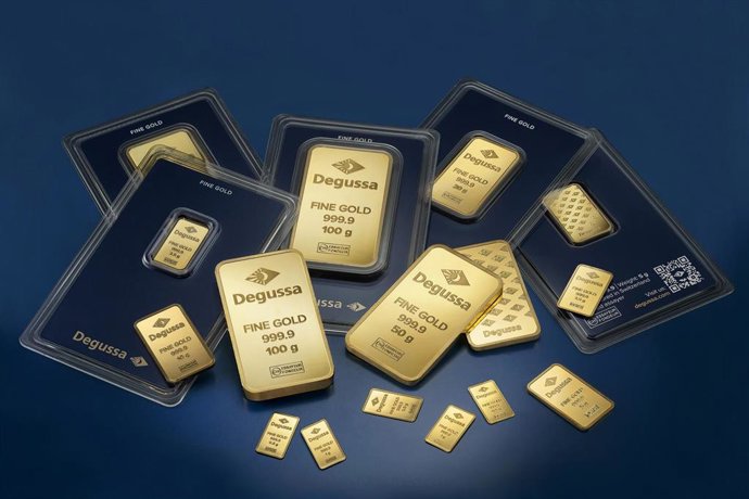 Lingotes de oro Degussa con un nuevo diseño