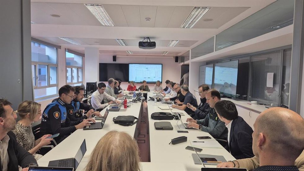 Imagen del gabinete de crisis celebrado esta mañana.