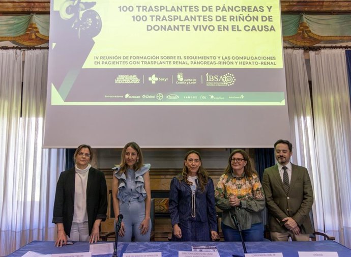 Inauguración de la jornada sobre transplantes en el hospital de Salamanca.