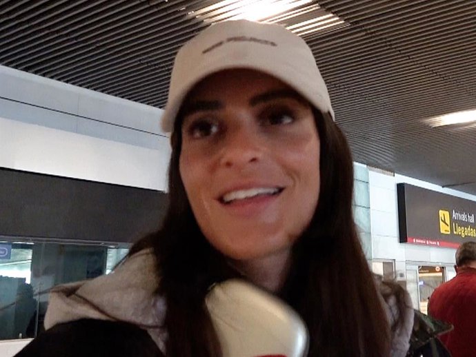 Susana Molina llega a Madrid tras su despedida de soltera