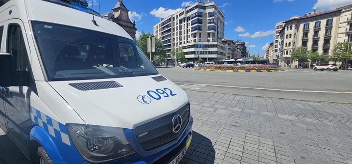 Una patrulla de la Policía Municipal de Pamplona.