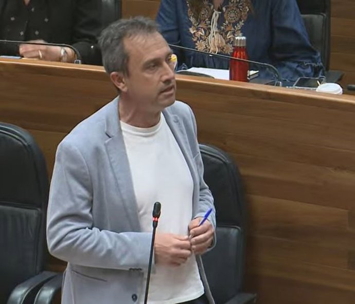 El consejero Ovidio Zapico en la Junta General.