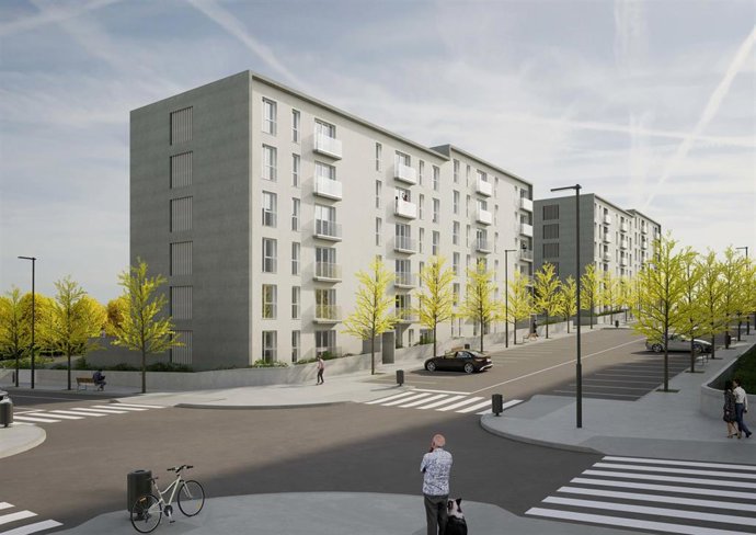 Infografía de un edificio del Alisal