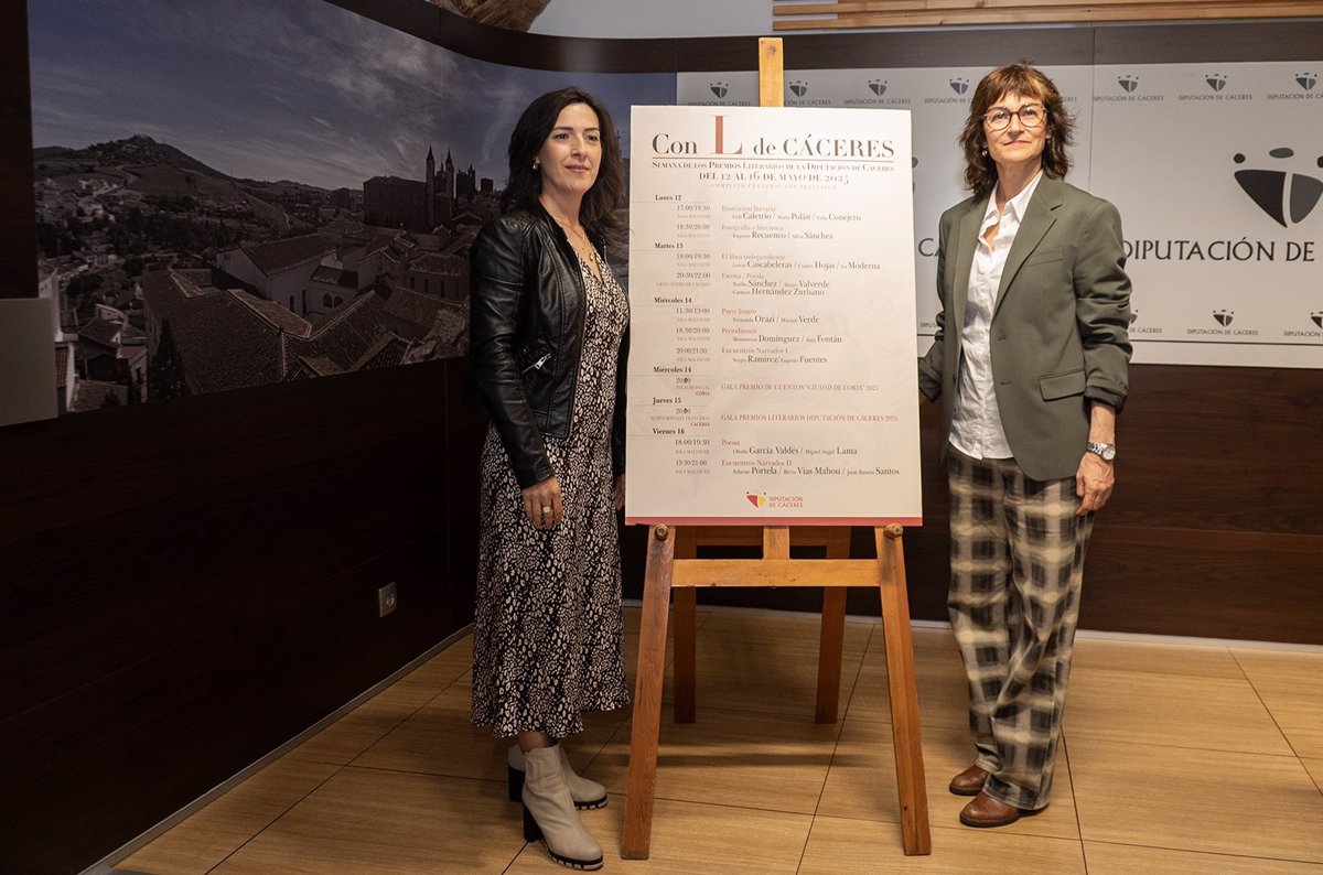 La Diputación de Cáceres enriquece sus premios literarios con una semana de actividades de encuentros con autores