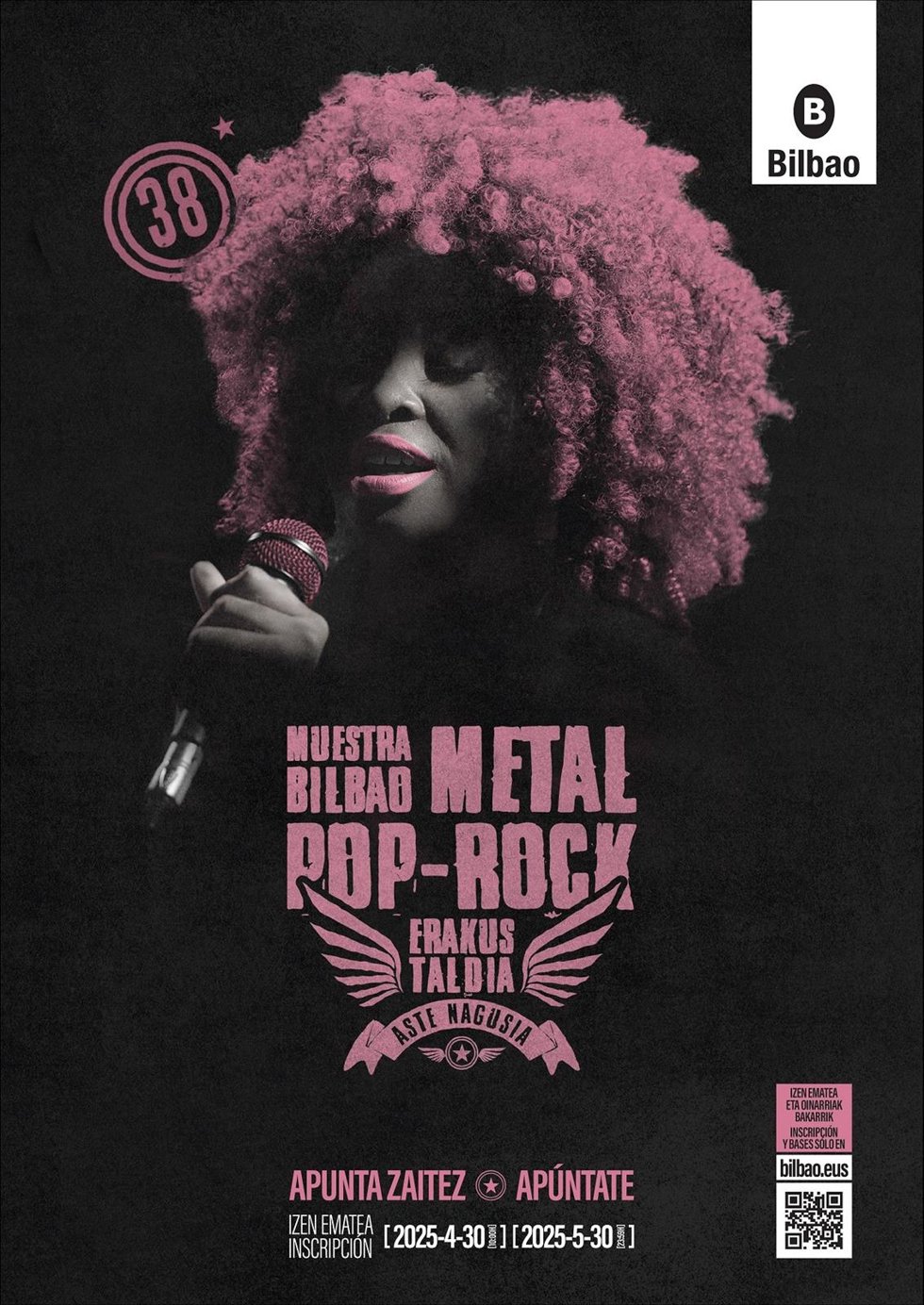 Cartel de la muestra "Bilbao metal pop-rock"