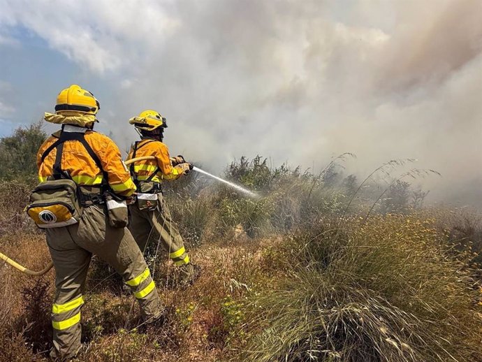 Imagen facilitada por la Unidad de Defensa contra los Incendios Forestales