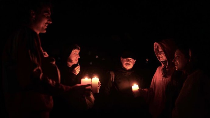Rúas sen electricidade durante o apagamento na Coruña.