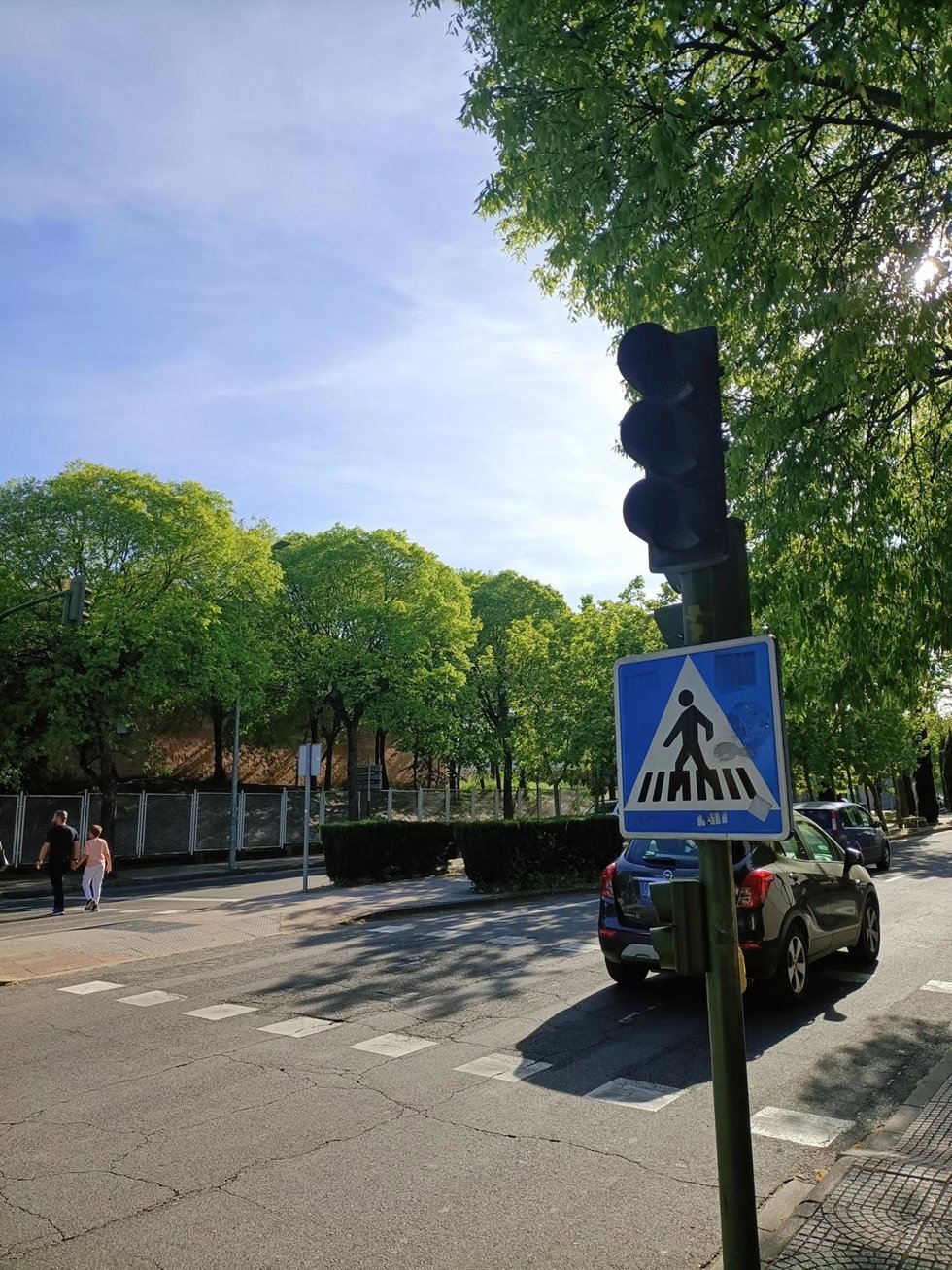 Semáforo de Cáceres sin funcionar por el apagón