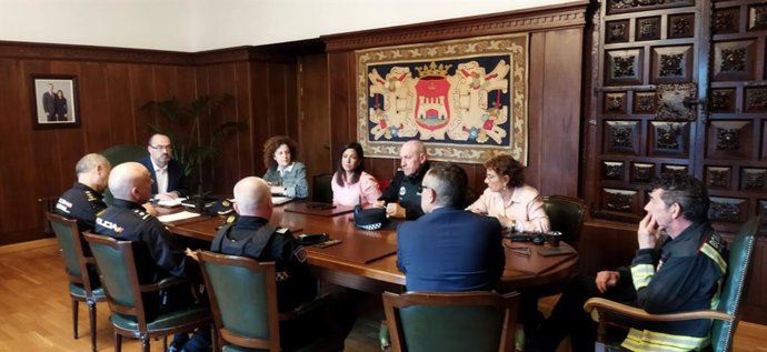 Reunión del Comité de Emergencias de Ponferrada ante el apagón eléctrico.