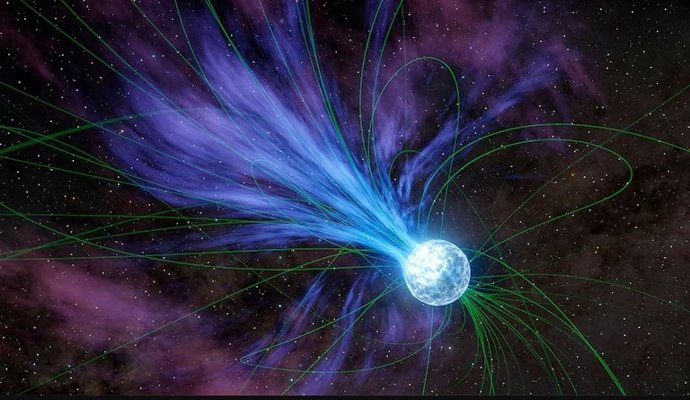 Uma explosão gigante de uma estrela altamente magnetizada, chamada magnetar, pode produzir elementos pesados, como ouro e platina, segundo uma nova pesquisa.