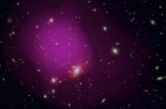 El Grupo 15, un grupo cercano visto a 1.500 millones de años luz de distancia, muestra la forma madura de las asociaciones de galaxias en el universo actual, observadas como eran hace 12.300 millones de años en el tiempo cósmico.