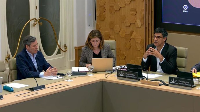 La síndica María Antonia García en una comparecencia en la Comisión de Hacienda y Presupuestos del Parlament.