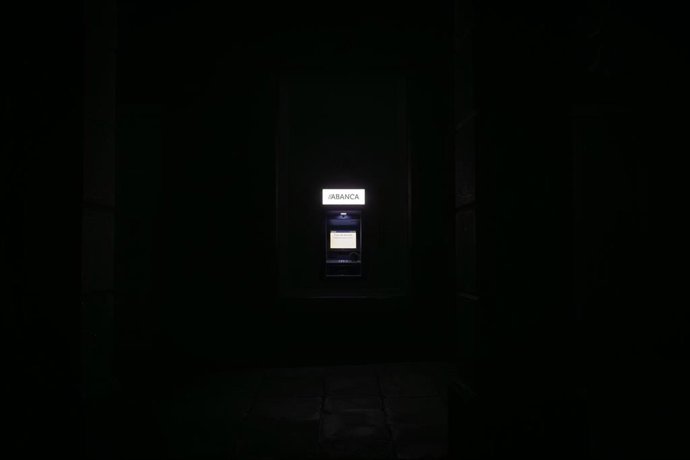 La Plaza del Obradoiro durante el apagón en Santiago de Compostela, a 28 de abril de 2025, en Santiago de Compostela, Galicia (España).