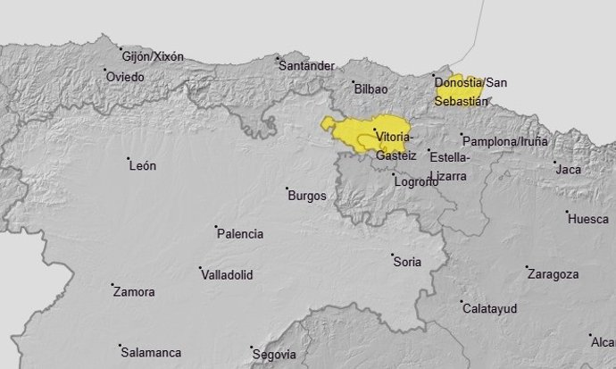 El Condado de Treviño (Burgos) estará este miércoles en aviso por rachas de hasta 70 km/h