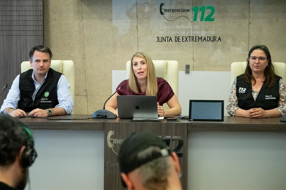La presidenta de la Junta de Extremadura, María Guardiola