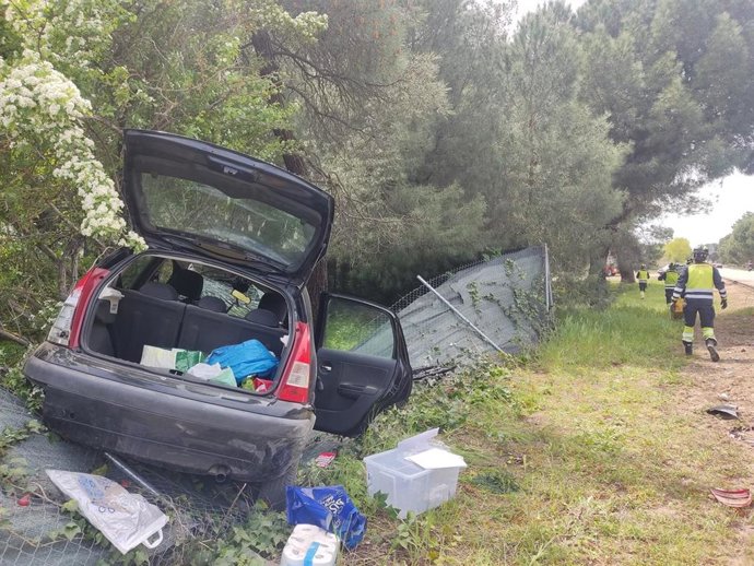 Accidente de tráfico en la CL-600, en la provincia de Valladolid.