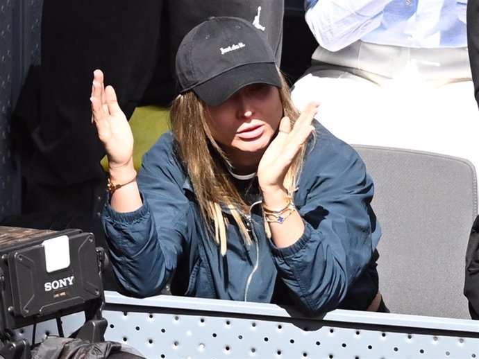 Paula Badosa durante el partido de su novio, Stéfanos Tsitsipás, en el Mutua Madrid Open este martes 29 de abril