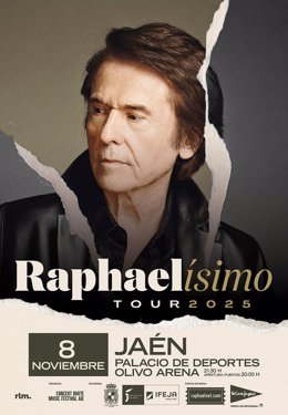 Cartel del concierto de Raphael en Jaén capital