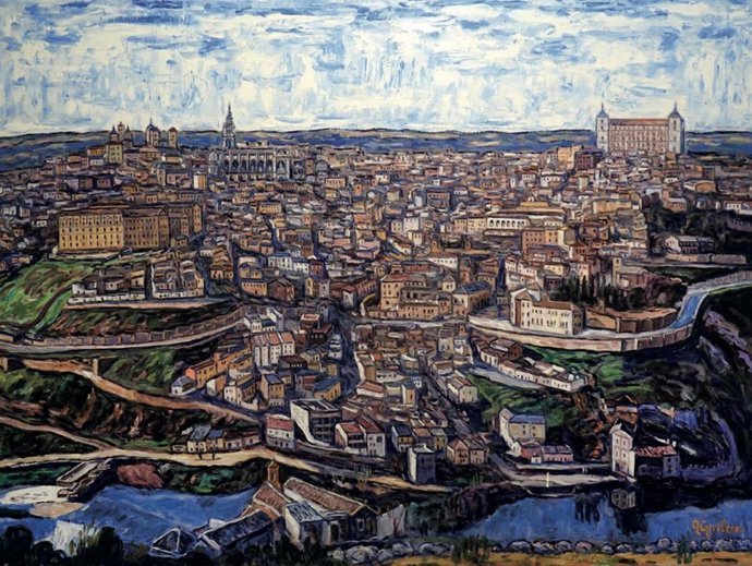 Cuadro dedicado a Toledo del artista rodense.