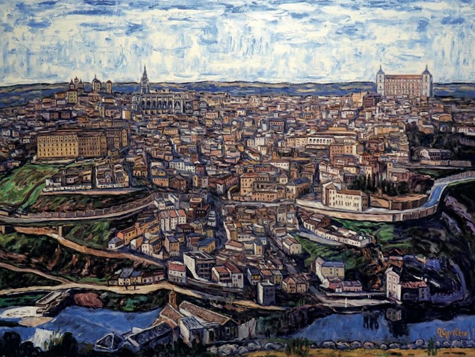 Cuadro dedicado a Toledo del artista rodense.