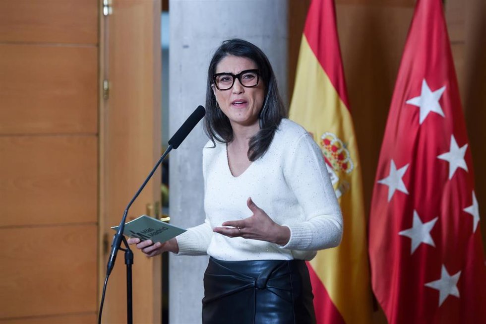 Archivo - La portavoz de Más Madrid en la Asamblea, Manuela Bergerot, durante un pleno en la Asamblea de Madrid, a 20 de marzo de 2025, en Madrid (España).