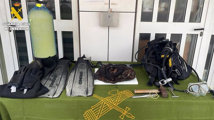 Detingut un home per pescar il·legalment dàtils de mar a Benicarló