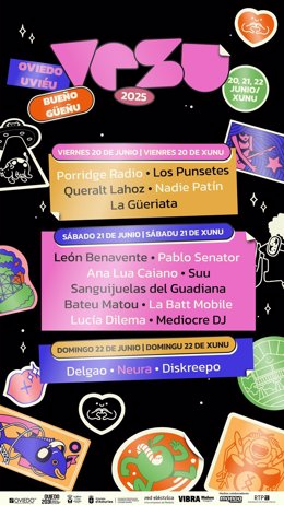 Cartel festival VESU por días