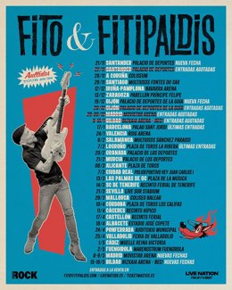 Cartel de la gira 'Aullidos Tour' de Fito & Fitipaldis.
