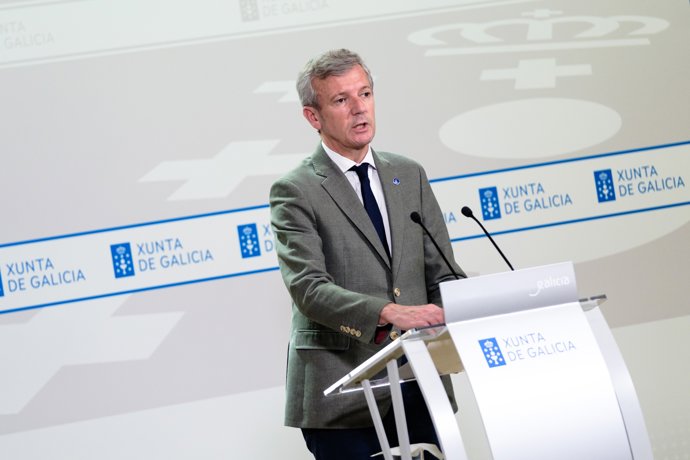 El presidente de la Xunta, Alfonso Rueda, comparece para ofrecer los últimos datos sobre el apagón eléctrico.