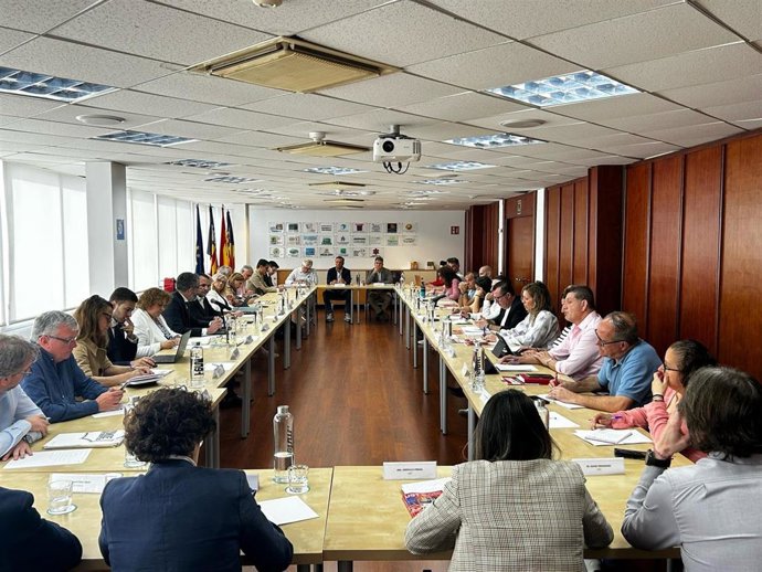 Negociación del convenio de hostelería de Baleares, este miércoles en la sede de la FEHM.