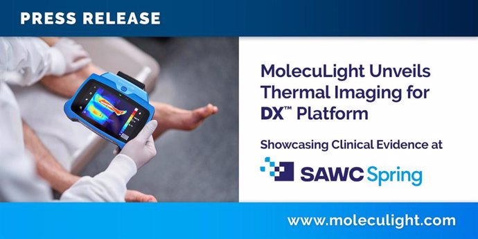 MolecuLight Unveils Thermal Imaging for DX Platform, Delivering Measurement, Bacterial & Thermal Assessment in One Device, and Showcases Clinical Evidence at SAWC Spring (CNW Group/MolecuLight)