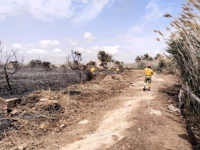 Imagen facilitada por la Unidad de Defensa contra los Incendios Forestales