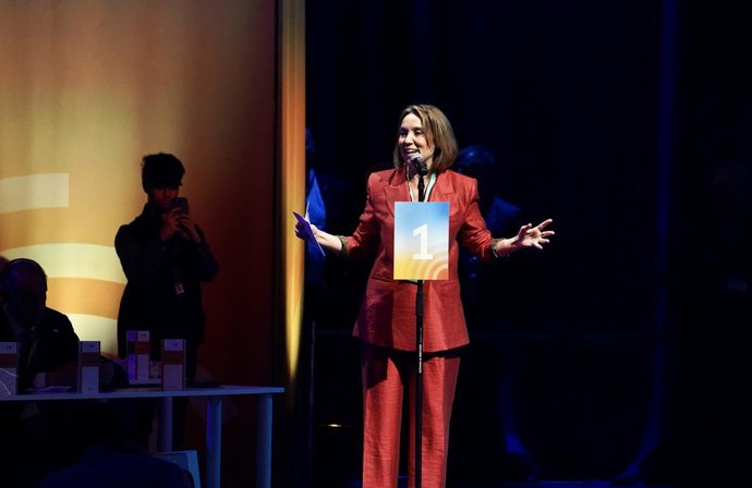 La secretària general del PP, Cuca Gamarra, en la clausura del congrés del Partit Popular Europeu