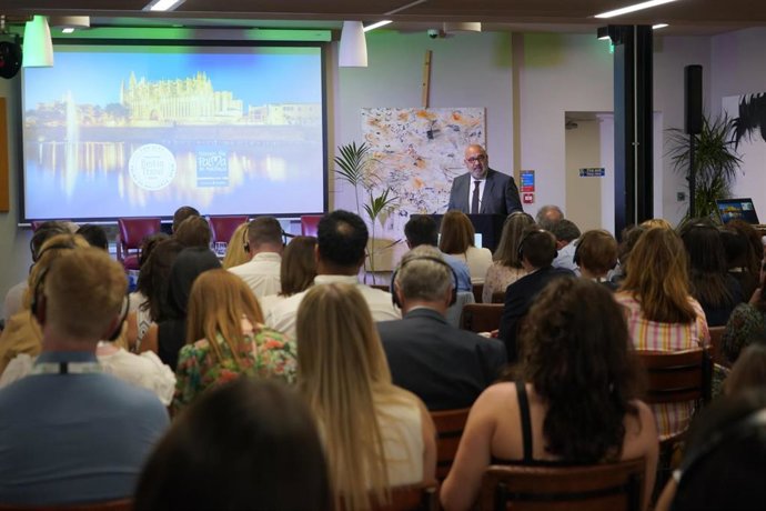 El alcalde de Palma, Jaime Martínez, interviene en la jornada 'Spain Talks' organizada por Turespaña en Londres.