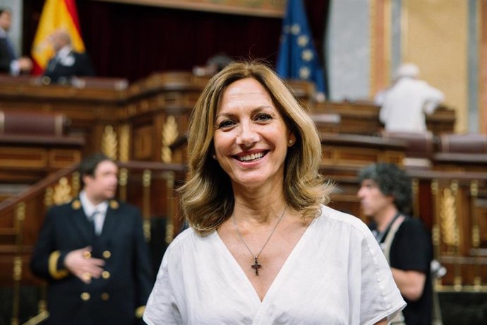 Archivo - La diputada de Vox en el Congreso por Sevilla, Reyes Romero.